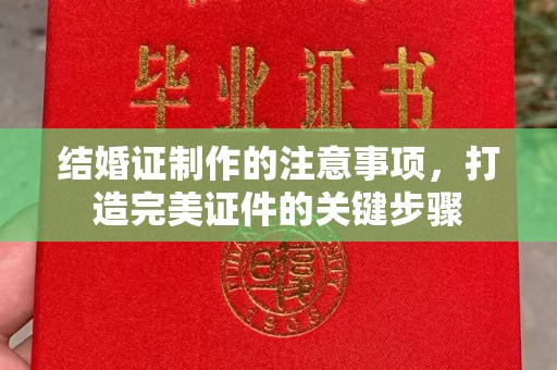 谯城结婚证制作的注意事项，打造完美证件的关键步骤
