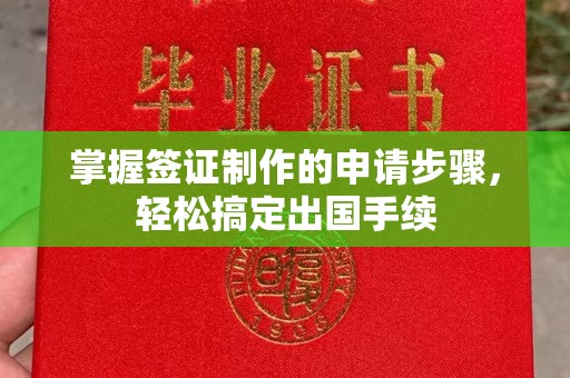 谯城掌握签证制作的申请步骤，轻松搞定出国手续