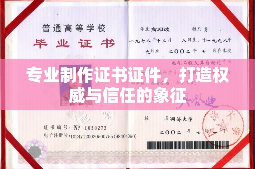 谯城专业制作证书证件，打造权威与信任的象征