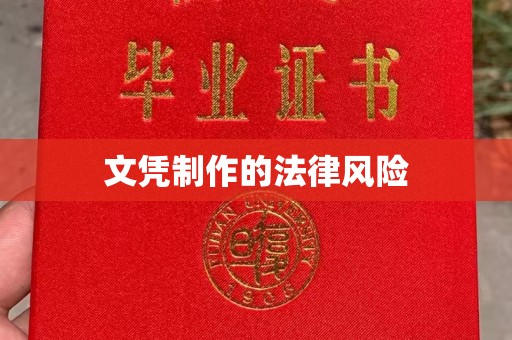 谯城文凭制作的法律风险