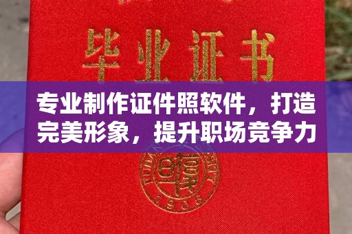 谯城专业制作证件照软件，打造完美形象，提升职场竞争力