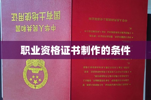 谯城职业资格证书制作的条件