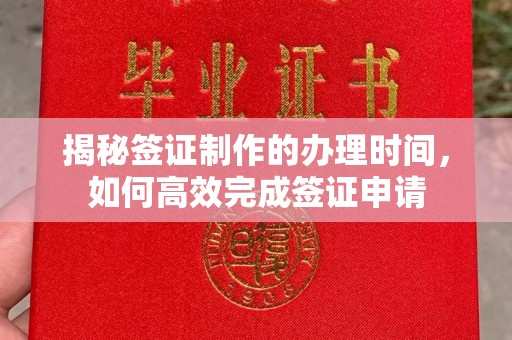 谯城揭秘签证制作的办理时间，如何高效完成签证申请