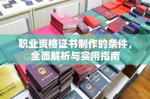 谯城职业资格证书制作的条件，全面解析与实用指南