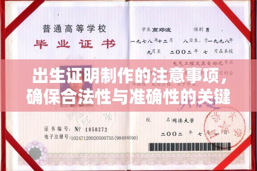 谯城出生证明制作的注意事项，确保合法性与准确性的关键步骤